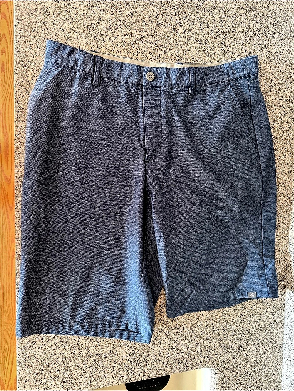 adidas Men's Golf Performance Flat Front Shorts Blue Medium